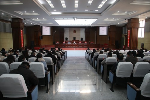 临泉法院举行队伍教育整顿专题党课