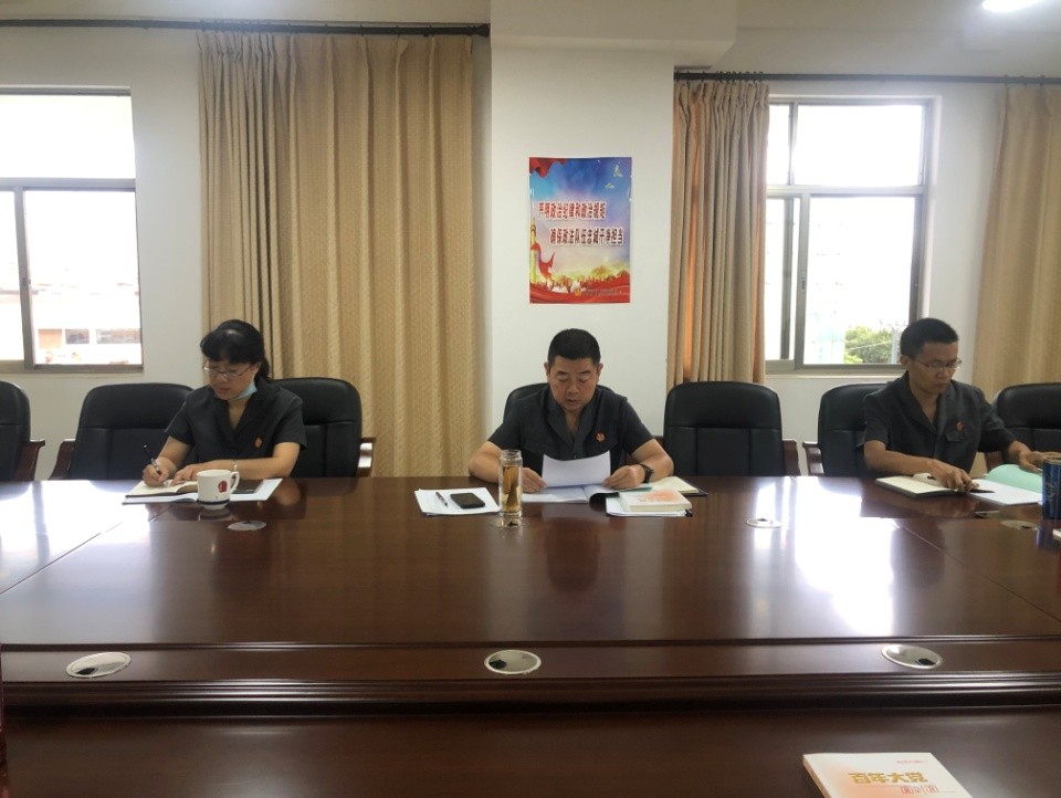 江川区法院召开党组中心组理论学习暨半年工作总结会议