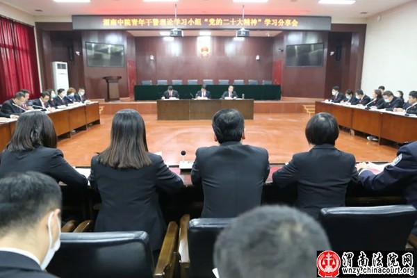 渭南中院召开青年干警理论学习小组党的二十..