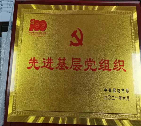 永清县人民法院机关党委被廊坊市委评为先进基层党组织